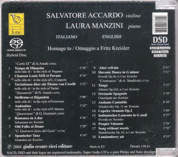 图片[1]-Kreisler – I violini di Cremona-无损音乐下载