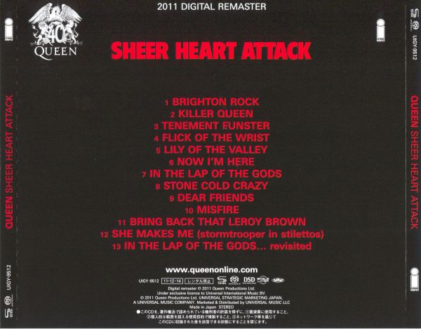 图片[1]-1974 Queen – Sheer Heart Attack  [SACD] (2011 SHM-SACD ISO)-无损音乐下载